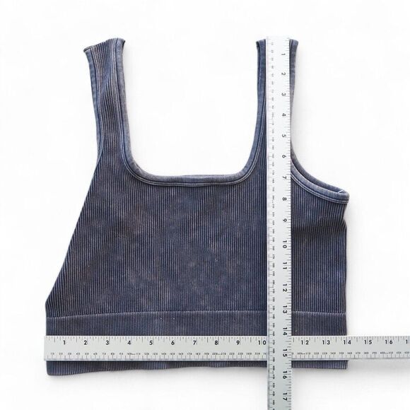 Zenana Square Neck Plus Size Brami Ash Black Women's 2X/3X - Picture 3 of 5